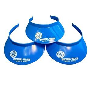 IMPERIAL Palace Las Vegas Casino &HOTEL Plastic Visors S/3 One Size Fits All